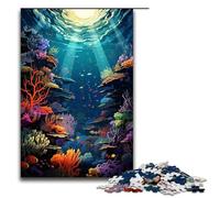 Rompecabezas de 1000 piezas para adultos colorido mundo submarino psicodélico juego práctico decoración única para el hogar y regalos 1000 piezas (75 x 50 cm)