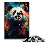Rompecabezas de 1000 piezas para adultos colorido panda psicodélico. Un juego desafiante una obra de arte ideal para adolescentes de 14 años en adelante. 1000 piezas (75 x 50 cm).