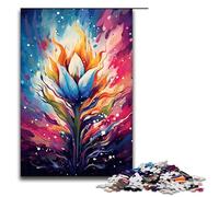 Rompecabezas de 1000 piezas para adultos coloridos tulipanes psicodélicos juego práctico decoración única para el hogar y regalos 1000 piezas (75 x 50 cm)