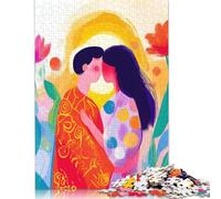 Rompecabezas de 500 piezas "El beso", una vívida visión fauvista (52 x 38 cm) para adultos y adolescentes.