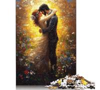 Rompecabezas de "El Beso" de inspiración impresionista para adultos y adolescentes, 1000 piezas, para adultos, decoración del hogar, 1000 piezas (75 x 50 cm)
