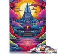 Rompecabezas de fantasía de Castillo de 1000 piezas Para adultos y Adolescenti. Juego educativo Para adultos (1000 piezas, 75 x 50 cm).