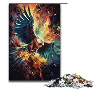 Rompecabezas de loro psicodélico colorido de 1000 piezas divertido rompecabezas para la familia gran regalo para fanáticos del anime regalo para adultos de 1000 piezas
