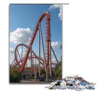 Rompecabezas de madera de 1000 piezas para adultos diseño de montaña rusa para niños a partir de 12 años decoración del hogar 1000 piezas (38 x 26 cm)