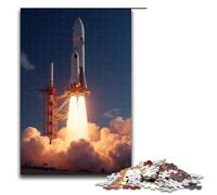 Rompecabezas de madera de 1000 piezas para niños diseño de cohete decoración del hogar 1000 piezas (75 x 50 cm)