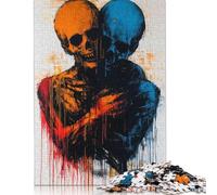 Rompecabezas de papel de 1000 piezas "Dualidad de las Almas", obra de arte expresionista contemporáneo, para adolescentes, regalos, juegos de rompecabezas relajantes, 38 x 26 cm/1000 piezas