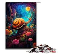 Rompecabezas para adultos de 1000 piezas colorido caracol psicodélico rompecabezas juegos educativos para el hogar juguetes de bricolaje gran regalo para juegos 1000 piezas (75 x 50 cm)
