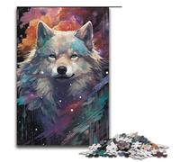 Rompecabezas para adultos de 1000 piezas colorido diseño psicodélico de Shiba Inu. Ayuda a ejercitar el cerebro. Juguetes adictivos para cultivar la paciencia. 1000 piezas (38 x 26 cm).