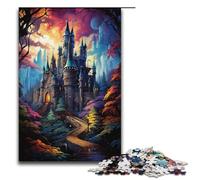 Rompecabezas para adultos de 1000 piezas colorido palacio psicodélico en el árbol rompecabezas para el hogar juegos educativos juguetes de bricolaje gran regalo para juegos 1000 piezas (38 x 26 cm)