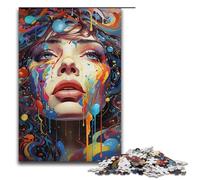 Rompecabezas para adultos de 1000 piezas colorido psicodélico de La Bella Durmiente rompecabezas imposible juego familiar antiestrés desafío difícil 1000 piezas (38 x 26 cm)