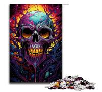 Rompecabezas para adultos de 1000 piezas colorido rompecabezas psicodélico de calavera y araña juegos educativos para el hogar juguetes de bricolaje gran regalo para juegos 1000 piezas (75 x 50 cm)
