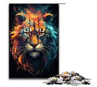 Rompecabezas para adultos de 1000 piezas coloridos y psicodélicos tigre de fuego siberiano juguetes divertidos 1000 piezas (75 x 50 cm)