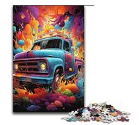 Rompecabezas para adultos de 1000 piezas diseño de camión psicodélico colorido ideal para decorar el hogar ideal como regalo para toda la familia 1000 piezas (38 x 26 cm)