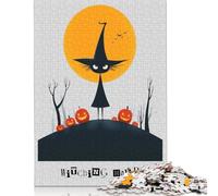 Rompecabezas para adultos "La Hora de las Brujas": adorables rompecabezas de Halloween con temática de brujas, 1000 piezas, juego educativo, desafío, juguete, 38 x 26 cm (1000 piezas)