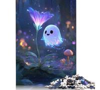 Rompecabezas para adultos y adolescentes: Fantasma y flor en el bosque. Rompecabezas de papel para adultos, para adolescentes, 38 x 26 cm (1000 piezas).