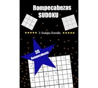 Rompecabezas Sudoku: Diseño limpio con más de 50 rompecabezas incluidas soluciones. Sudoku de 5 estrellas