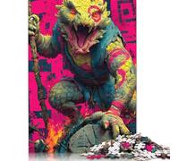 Rompecabezas Urban Scale: Furia del Reptil Neón (500 piezas) para adultos, ideal como regalo para adolescentes, juego educativo, juguete de desafío (52 x 38 cm)