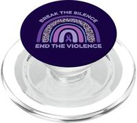 Rompere il silenzio Fine della sensibilizzazione alla violenza domestica arcobaleno PopSockets PopGrip per MagSafe