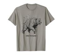 Rompere il silenzio Orso Geometrico Frantumato Pattern Simbolo Maglietta