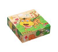 Rompicapo Cubi di Legno per Bambini | Giocattoli educativi per l'apprendimento precoce,Puzzle Tridimensionale in Legno - per bambini, camerette, soggiorno, compleanno, feste, asilo, attività prescola