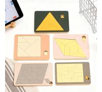 Rompicapo In Legno A Forma Di Triangolo, Puzzle Di Lo-gica A Forma Irregolare, Quadrato Che Scompare, Design A Triangolo Che Scompare Per Bambini, Famiglie, Adolescenti