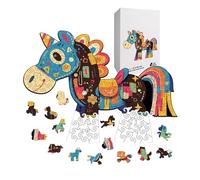 Rompicapo in Legno Giochi da Tavolo Educativi a Forma di Cavallo