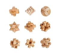 Rompicapo in legno Jigsaw 3D Lock Brain Lock Giocattolo educativo intellettuale per bambini