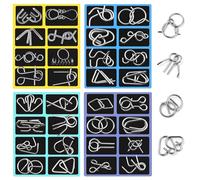 Rompicapo in metallo 32 pezzi, giochi di riflessione e logica per adulti e bambini, set di rompicapo in metallo per stimolare lo spirito, sviluppare la pazienza e offrire sfide divertenti