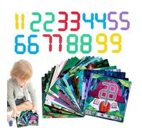 Rompicapo Numerici per Bambini,Giocattoli Educativi Con 24 Carte A Doppia Faccia - Puzzle In Legno Per Bambini - Per Età 3+ Bambino e Bambina Scuola Casa Regali per Calza di Natale Sviluppo Cerebrale