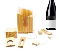 Rompicapo Serratura Bottiglia Vino Legno - Gioco Portabottiglie Vino per Serate | Accessorio Decorativo Bevande Per Famiglia Amici Ragazzi Adulti