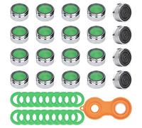 Rompigetto Aeratore M24 Rubinetto per Cucina Filtri Risparmio Acqua con Guarnizioni e Chiave per Rubinetti Cucina Bagno Filettatura Esterna 24 mm 20 Pezzi
