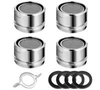Rompigetto M24, 4 Pezzi Rompigetto Rubinetto, Aeratore Rubinetto Filtri Rubinetti Lavandino per Cucina e Bagno, con Filtro in Acciaio Inox e ABS tra cui 4 Guarnizioni e 1 Chiave Cromata