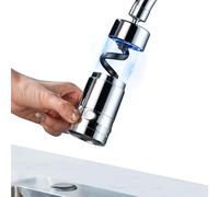 Rompigetto rubinetto cucina, prolunga rubinetto cucina girevole a 360 gradi, 2 modalità regolabili rubinetto bidet girevole, per aeratore rubinetto cucina e rompigetto rubinetto bagno argento