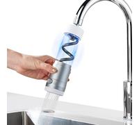 Rompigetto rubinetto cucina, prolunga rubinetto cucina girevole a 360 gradi, 2 modalità regolabili rubinetto bidet girevole, per aeratore rubinetto cucina e rompigetto rubinetto bagno grigio