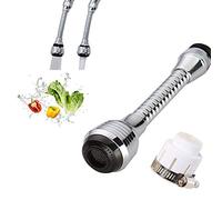 Rompigetto universale per rubinetto con doccino, girevole a 360 gradi, per lavelli di cucina e per lavandini, set da 1