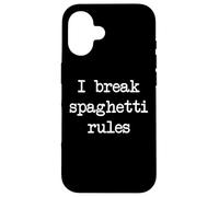 Rompo le regole degli spaghetti Divertente Spaghetti Minimalista Custodia per iPhone 16