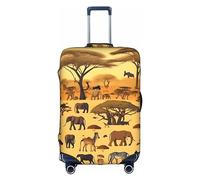 RoMuKa African Grassland Animals Journey Escort, squisita protezione, altamente elastica, perfetta per valigie da 45,7 a 81,7 cm, rendendo il viaggio più confortevole, bianco, Medium