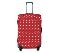 RoMuka Copertura protettiva elastica per bagagli, a righe bianche e nere, adatta per bagagli di 45-81 cm, Big White Dot, Medium