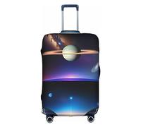 RoMuKa Cosmic Saturn Journey Escort, squisita protezione, altamente elastica, perfetta per valigie da 45,7 a 81,7 cm, rendendo il viaggio più confortevole, bianco, Small