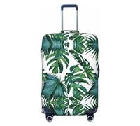 RoMuka Custodia protettiva elastica a righe bianche e nere per bagagli da 45,7 a 81,3 cm, Foglie di Banana Verde, S