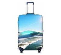 RoMuka Custodia protettiva elastica colorata per bagagli da 45,7 a 81,3 cm, Clear Sky Wave Beach, M