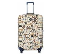 RoMuka Delfini, fiori, stella marina, corallo, conchiglia, elastico, copertura protettiva per bagagli, adatta per bagagli di 45-81 cm, Zampa di ossa di cane, Medium