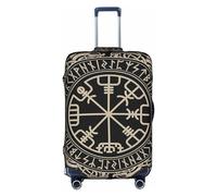 RoMuKa Escort da viaggio con bussola con rune norrene, protezione squisita, copertura altamente elastica, perfetta per valigie da 45,7 a 81,7 cm, rendendo il viaggio più confortevole, bianco, X-Large