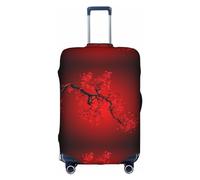 RoMuKa Escort da viaggio in fiore di ciliegio rosso, protezione squisita, copertura altamente elastica, perfetta per valigie da 45-81 cm, rendendo il viaggio più confortevole, bianco, Small