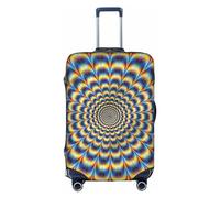 RoMuKa Spirale illusione ottica Gif Journey Escort, protezione squisita, copertura altamente elastica, perfetta per valigie da 45,7 a 81,7 cm, rendendo il viaggio più confortevole, Bianco, Medium
