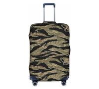 RoMuKa Tiger Stripe Camo Journey Escort, protezione squisita, copertura altamente elastica, perfetta per valigie da 45-81 cm, rendendo il viaggio più confortevole, bianco, Large