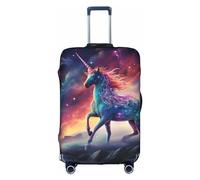 RoMuKa Una colorata scorta da viaggio con unicorno, protezione squisita, copertura altamente elastica, perfetta per valigie da 45-81 cm, rendendo il viaggio più confortevole, bianco, X-Large