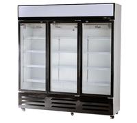 ROMUX® Frigo Verticale per Bibite 1000 Litri 3 Portas Ventilato a Tiraggio Forzato | Armadio Frigoriferi Professional con porte a vetro per bevande