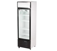 ROMUX® Frigo Verticale per Bibite 300 Litri 1 Porta Ventilato a Tiraggio Forzato | Armadio Frigoriferi Professional con porte a vetro per bevande
