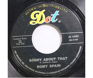ROMY SPAIN - ROMY SPAIN after the hurt is gone/ sorry about that DOT 16989 (45 single vinyl record)